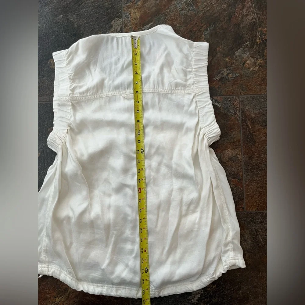 Womens Free People Movement cream utility functional oversized 2 way zip vest XS
